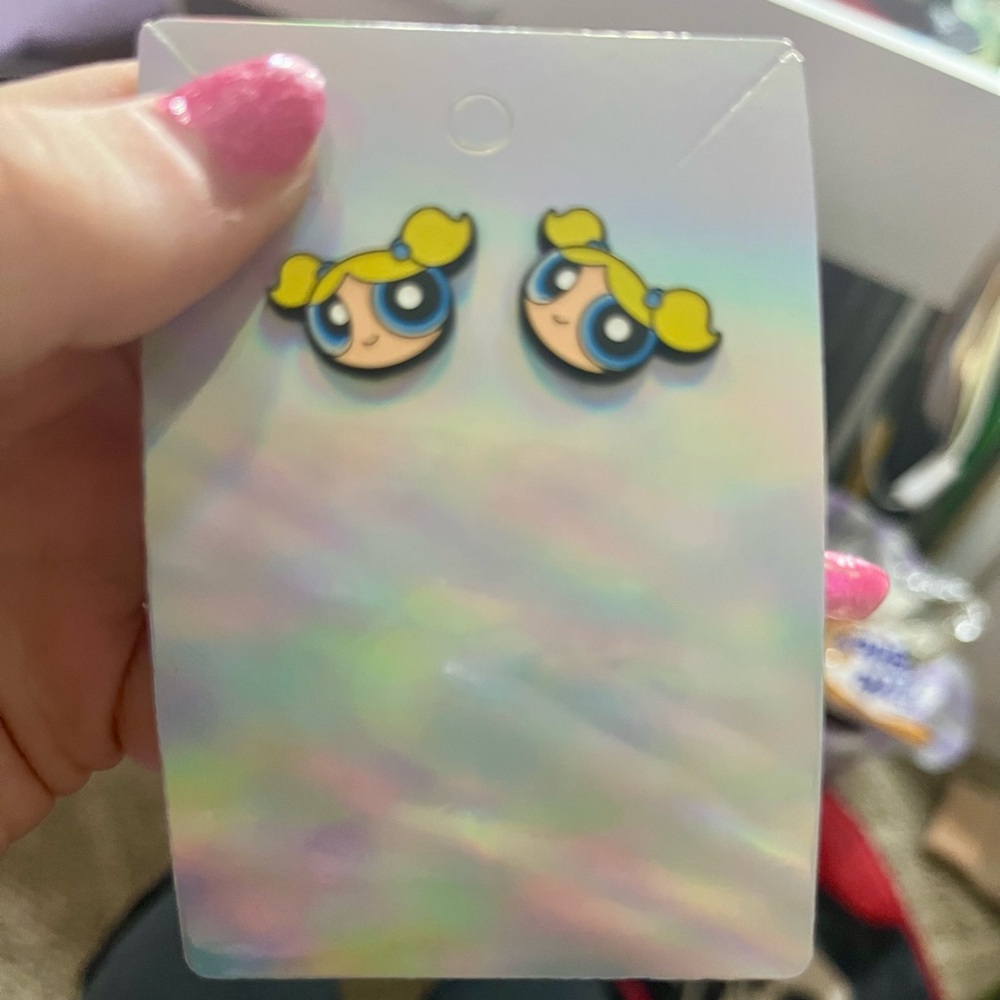 Bubbles Powerpuff Girls Earrings